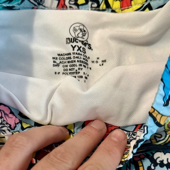 Buc-ee's Beaver Swim Trunks Shorts Multicolor Youth XS Palm Trees Tropical - Picture 3 of 5